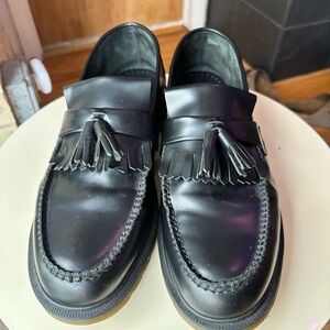 Dr. Martens Black Tassel Slip-On Loafers